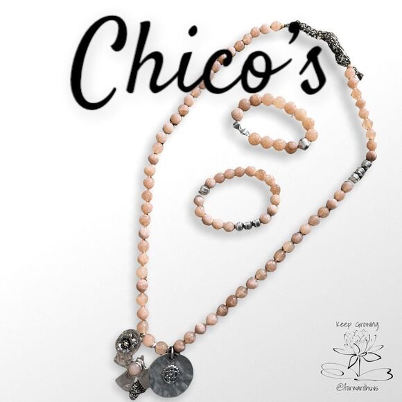 Crystal of Unconditional Love Necklace and Bracelet Set - Rose Quartz - Picture 1 of 15